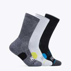 All Gender Crew Run Sock 3-Pack - 1122931-WBGR