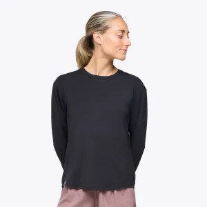 Women's HOKA Essential LS Tee - 1142130-BLK