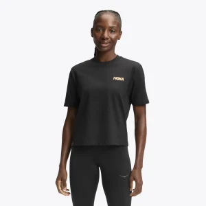 Women's HOKA Manifesto Short Sleeve Tee - 1164971-BKGD